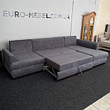 Новий куторвий розкладний диван в тканині, фото 7