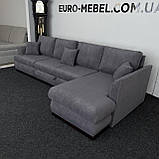 Новий куторвий розкладний диван в тканині, фото 9