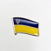 Значок Dobroznak Прапор України з Тризубом Жовто-синій сині(4781)