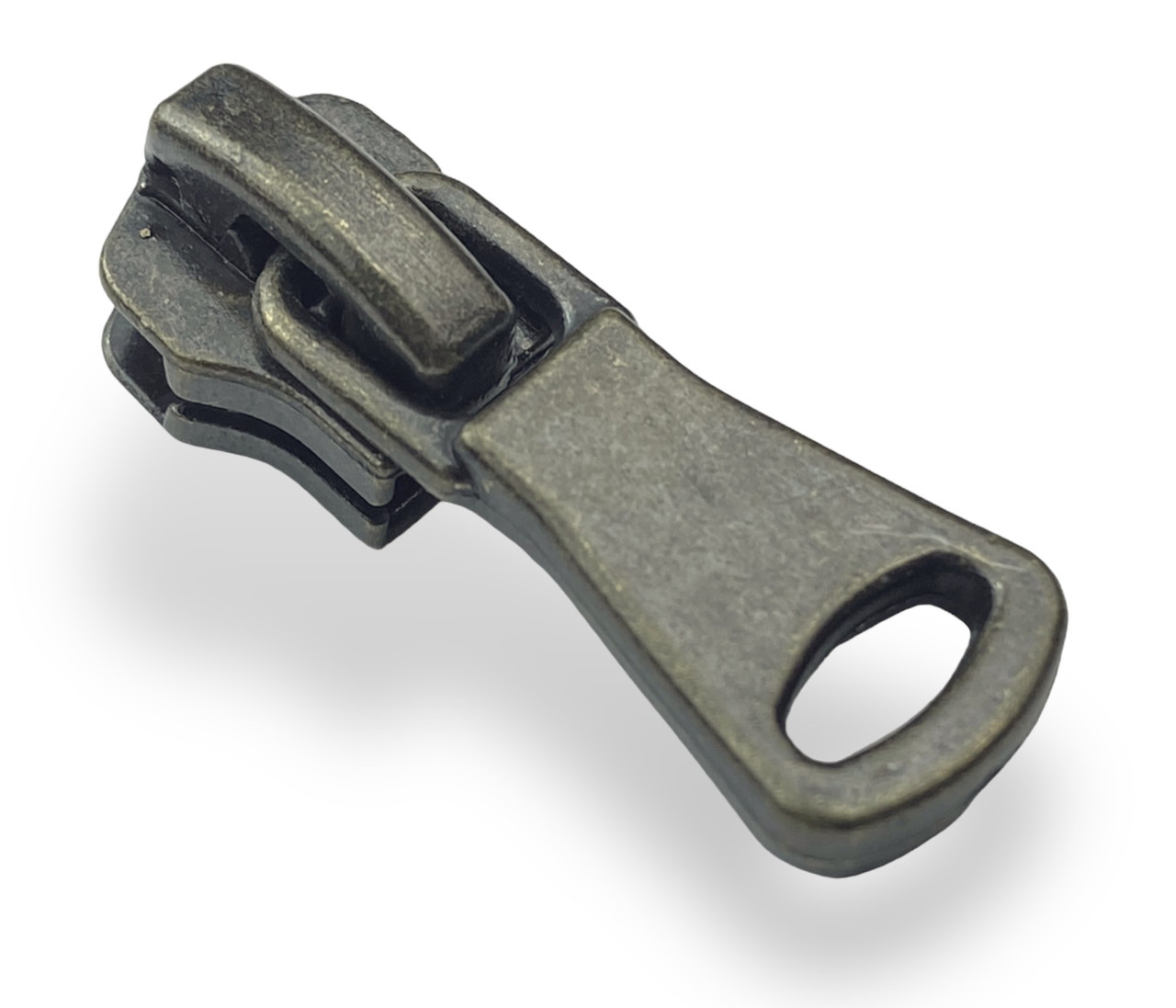 Бігунок №5 для металевій блискавці з фіксатором №162 бронза, фото 1