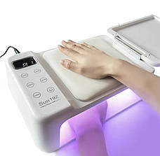 Професійна UV/LED лампа Sun19Z для сушіння гель-лаку на дві руки + підставка для рук, 350Вт., фото 3