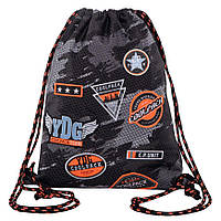 Сумка для обуви CoolPack Sprint Badges Boys BLACK с нашивками 36 х 43 см