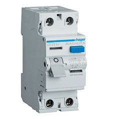 Диференційне реле Hager 2п 30 мА 25 А дифреле (CDA225D)
