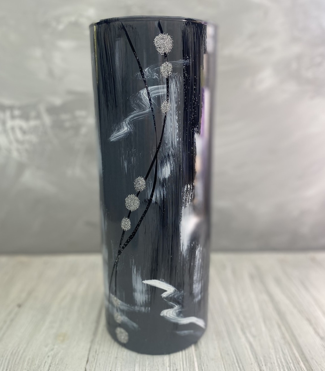 Ваза сіра "Абстракція" Н 315*120, фото 1