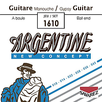 Струны для акустической джазовой гитары SAVAREZ 1610 Argentine Ball End Gypsy Jazz Extra Light .010 - .045