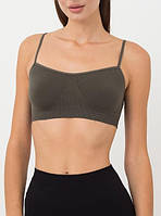 Бесшовный топ на тонких бретелях Cami Top тм Giulia S/M, Хаки(khaki)