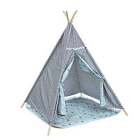 Детская игровая палатка Littledove AJZ-046 Серый горошек домик вигвам для детей