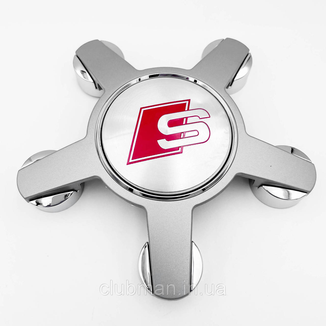 Ковпак (заглушка) зірка на литий диск AUDI S-line (Ауді) 135 мм Сірий (4F0601165N)