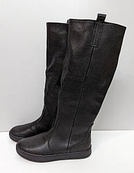 STTOPA зима. Висота 42 см. Розмір 40-26,5 см. Чоботи великих розмірів шкіряні. 334-4045 Чорні