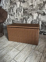 Ящик, сундук, корзина плетеная из искусственного ротанга ручной работы 65 см