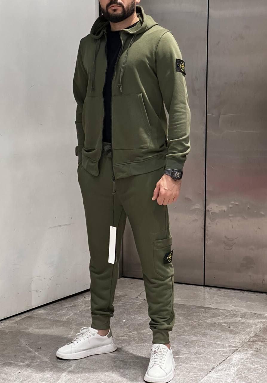 Чоловічий спортивний костюм Stone Island CK6570 хакі XL, фото 1