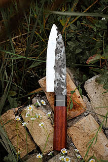 Кухонний ніж ручної роботи «Шеф #9» з кованої 95Х18/59-60 HRC