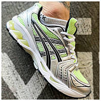 Мужские кроссовки Asics Gel-Kayano 14 Silver Green, серебристые кроссовки асикс гель каяно 14 зелёные