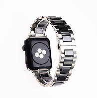 Браслет BeWatch для Apple Watch series 3 | 4 | 5 | 6 с шириной корпуса 38|40mm сталь-керамика
