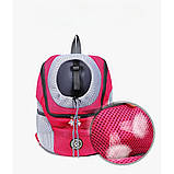 Легкий рюкзак - переноска для собак та котів розмір S до 3 кг Рожевий, фото 3