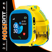 Smart Watch AmiGo GO004 Splashproof Camera+Led Blue/yellow UA UCRF Гарантия 12 мес