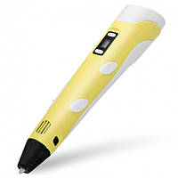 3D ручка c LCD дисплеем пластиком для рисования Pen 2 Yellow Топ продаж