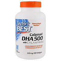 Кислота DHA докозагексаеновая Глубоководный 500мг Calamarine Doctor's Best 60 желатиновых капсул