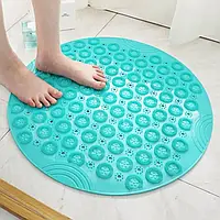 Круглый нескользящий коврик Massage foot rad для душа Мятный Топ продаж