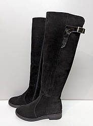 STTOPA демі зима. Висота 51 см. Розміри 39,41. Чоботи з натуральної шкіри шкіряні. 243-3644 Чорні