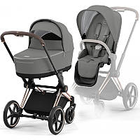 Cybex Priam 4.0 коляска 2 в 1 Soho Grey шасси Rosegold