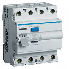 Диференціонне реле Hager 4п 30 мА 40А дифреле (CDA440D)
