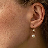 Сережки (культури. пресн. перли, фіаніт) 02807, фото 2