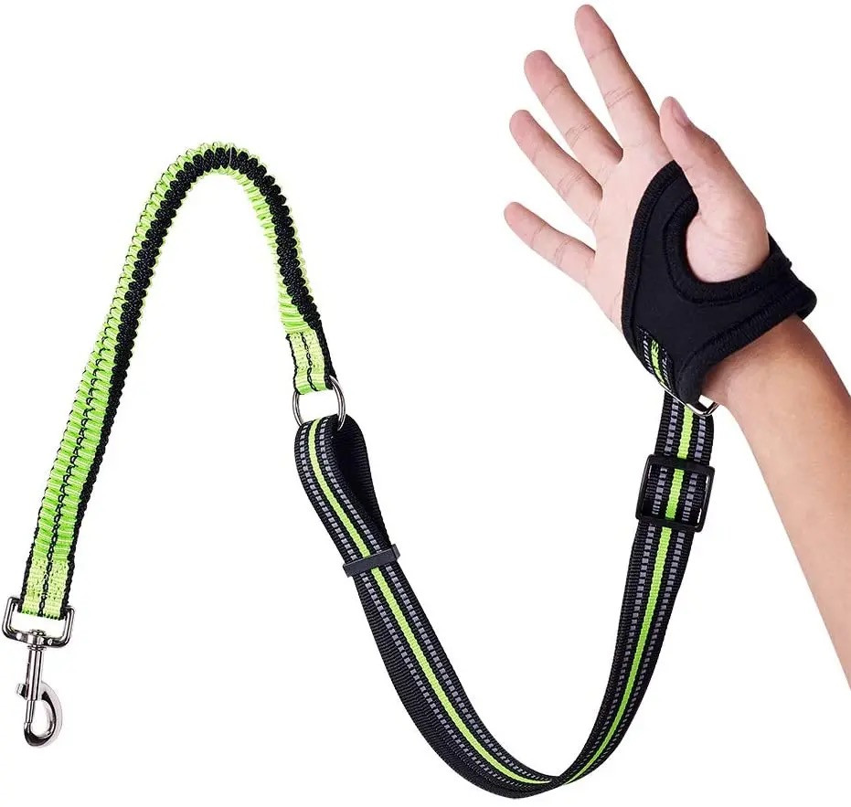 Повідець - рукавичка для собак 150 см світловідбиваючий Зелений