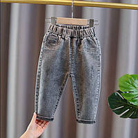 Штаны детские джинсы для мальчика и девочки серые 92-98, 98-104 см