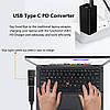 PD 100W (Type-C, GaN) 5A 20V -> 19V 2.37A  (19V 3.42A) 4.0*1.35 мм (Asus) перехідник адаптер для зарядного пристрою конектор для Б, фото 4