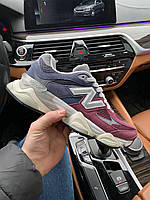 Мужские кроссовки New Balance 9060 бордовые с синим