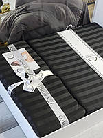Комплект постельного белья сатин-страйп 200*220 TM Romeo Home цвет черный