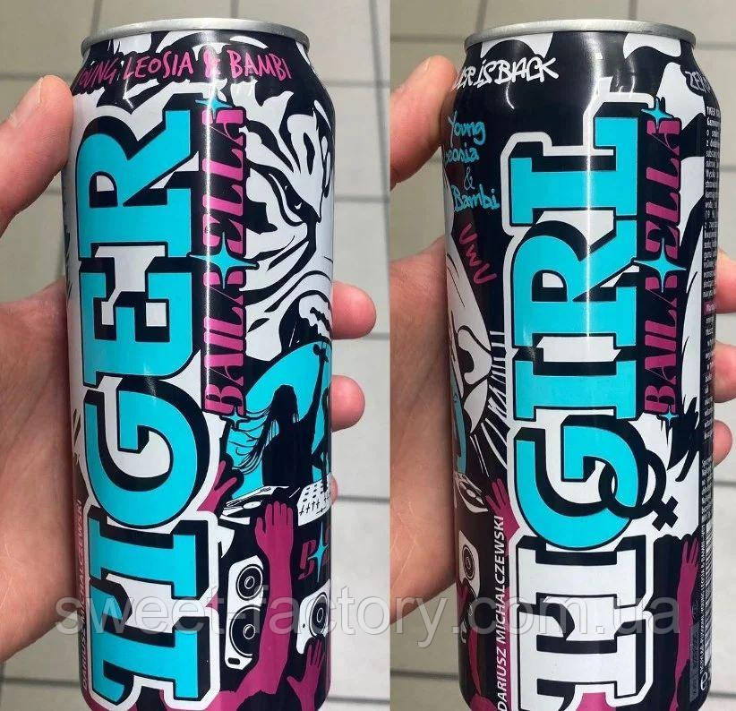 Энергетик Tiger Energy Drink Baila Ella Cherry Gum 500ml, фото 1