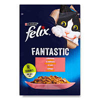 Влажный корм для кошек Felix Fantastic (Феликс Фантастик) форель и зеленые бобы в желе, 85 г