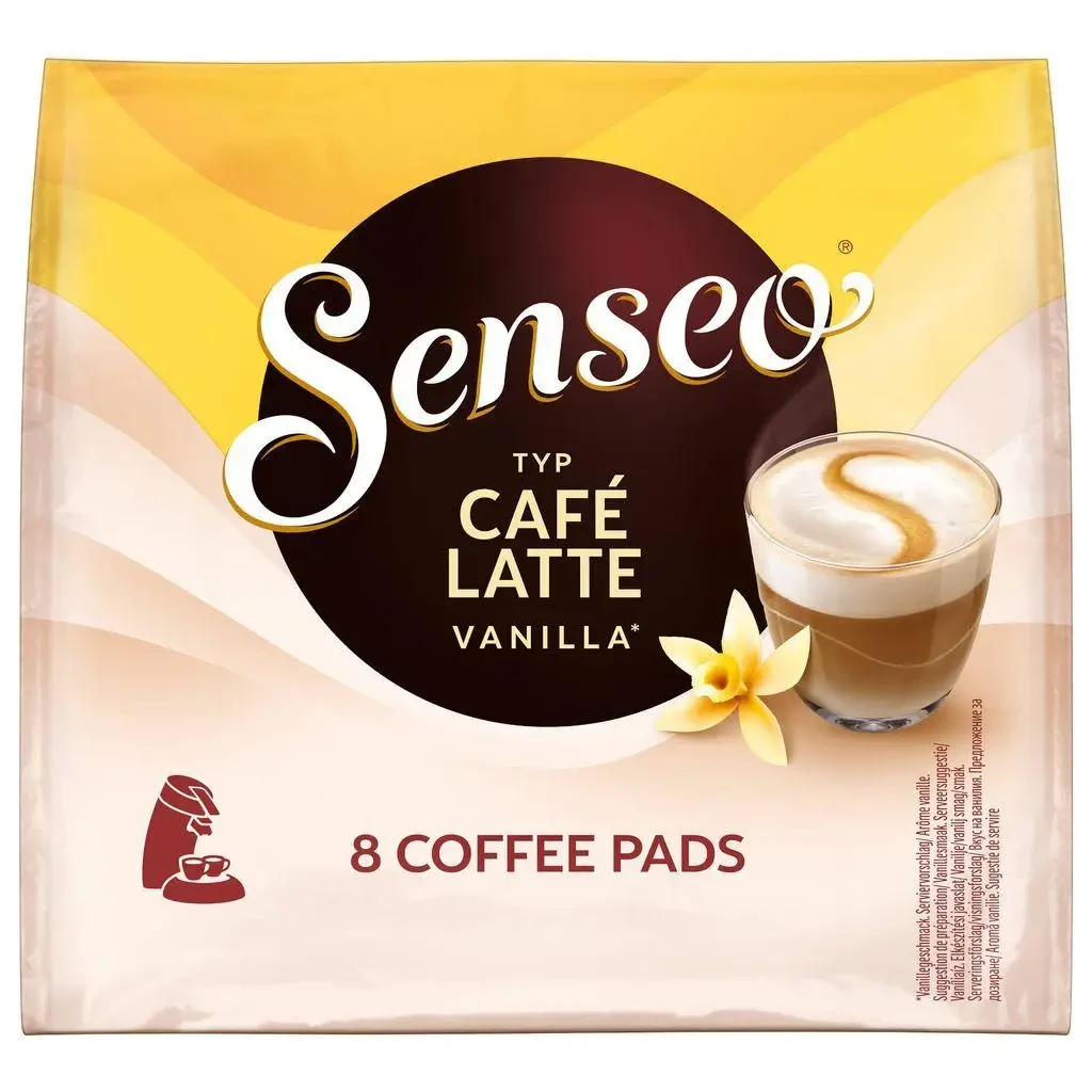 Кава в чалдах Senseo Guten Cafe Latte Vanila 8 порцій Philips Senseo 62 мм Нідерланди Філіпс Сенсео