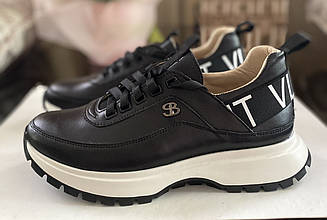 Кросівки Жіночі шкіряні білі чорні бежеві на товстій підошві платформі від виробника (код-КЛ-0754)