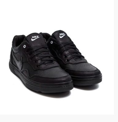 Чоловічі шкіряні кросівки Nike Black, фото 1