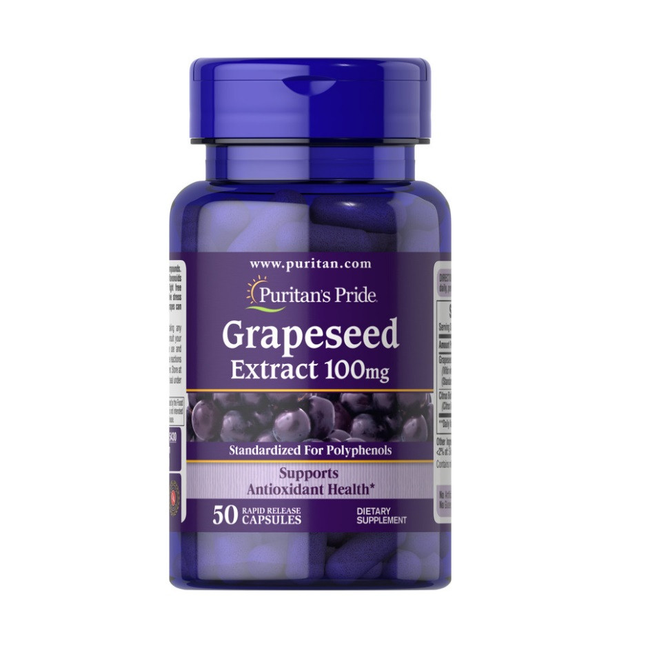 Grapeseed Extract 100 mg Puritan's Pride, 50 капсул