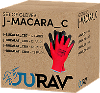 Рукавиці робочі 7, 8, 9, 10 розміри по 12 пар JURAV J-MACARA_C