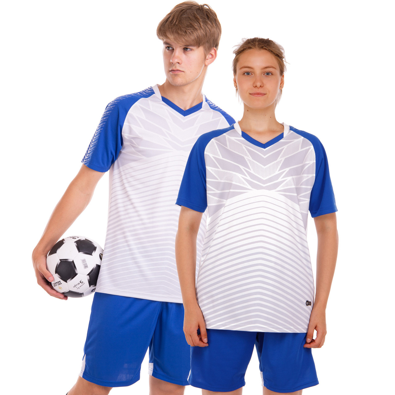 Форма футбольна Lingo LD-M8601-4 (зріст 165-195 см, біло-синій)