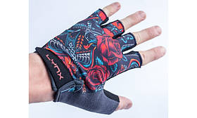 Велоперчатки Lynx Art Color Tatoo без пальців з вентиляцією для велоспорту, літні
