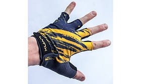 Велосипедні рукавички Lynx Art Orange Trace для велоспорту, літні, без пальців, унісекс