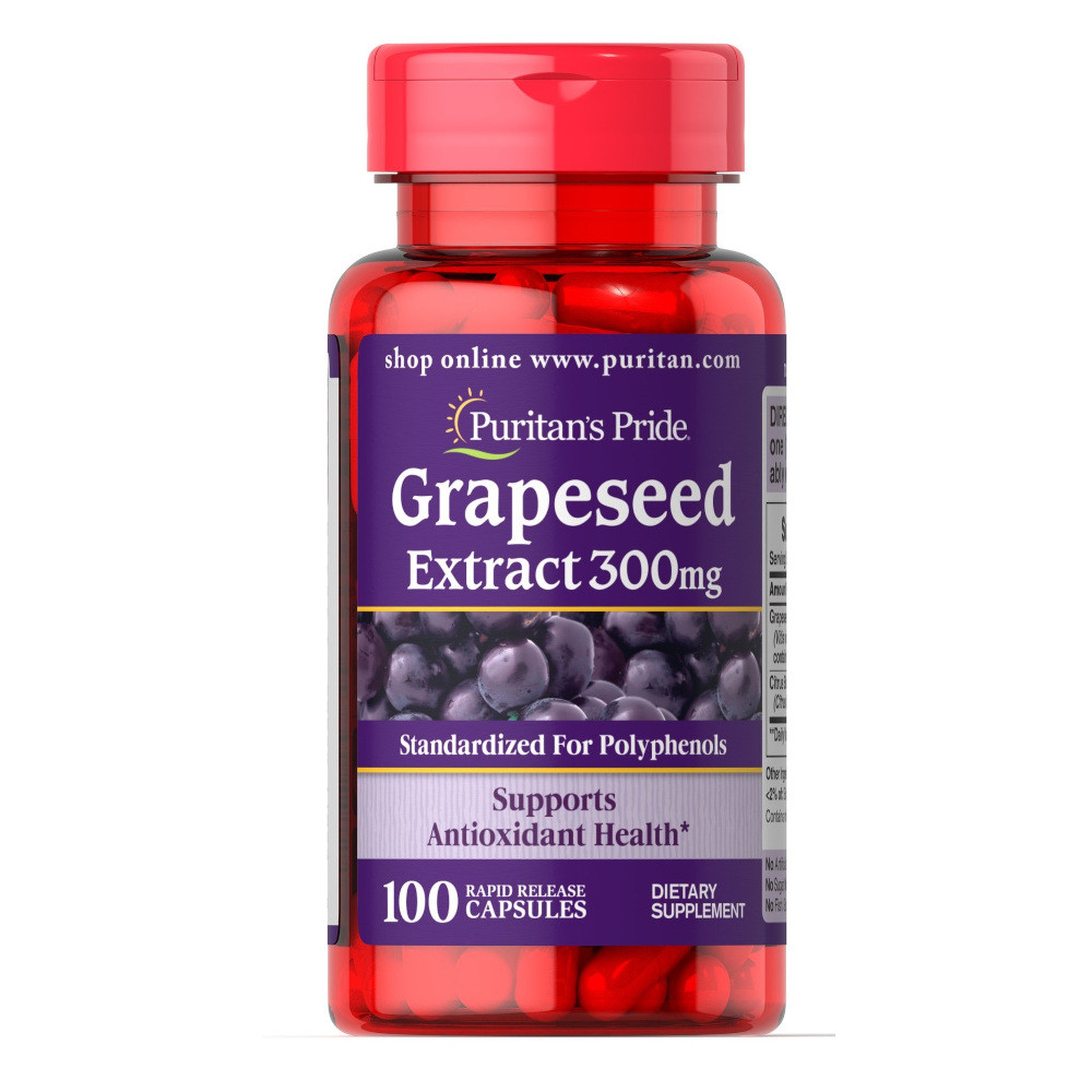 Grapeseed Extract 300 mg Puritan's Pride, 100 капсул