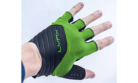 Велоперчати Lynx Expert Green без пальців з вентиляцією для велоспорту влітку