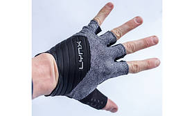 Велоперчатки Lynx Expert Grey з вентиляцією, без пальців, літні унісекс