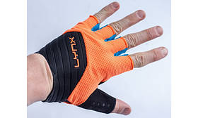 Велоперчатки Lynx Expert Orange без пальців з вентиляцією для велоспорту, літо