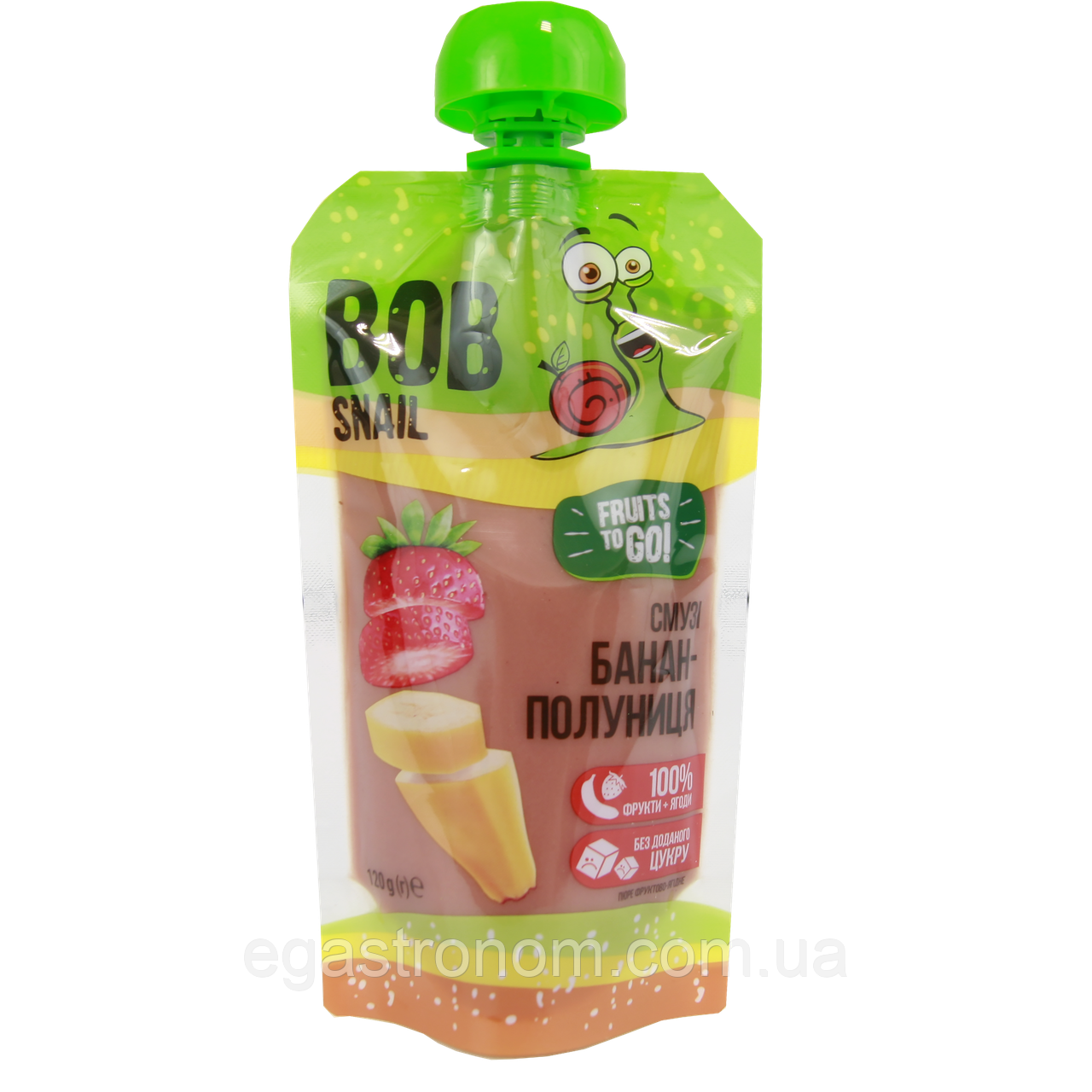 Смузі полуниця-банан Равлик Боб Bob snail 120g 10шт/ящ (Код: 00-00014332)
