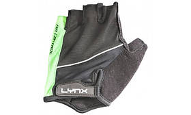 Велоперчатки Lynx Pro BLACK/GREEN з гелевими вставками для комфортної їзди влітку