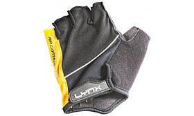 Велоперчатки Lynx Pro BLACK/YELLOW з гелевими вставками для комфорту та вентиляцією