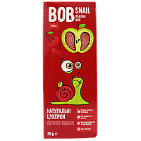 Цукерки натуральні яблуко-вишня Равлик Боб Bob snail 30g 24шт/ящ (Код: 00-00014333)